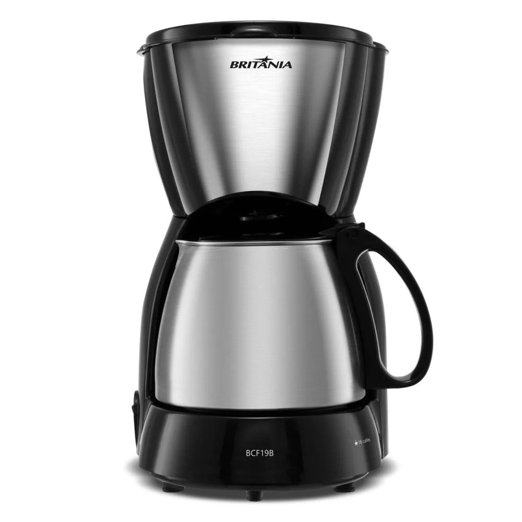 Cafeteira Elétrica Britânia BCF19B Inox Preto 220V