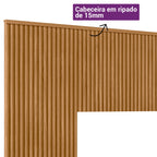 Cabeceira Casal/Queen Laranjeira Linea 241cm com Kit Frame Nature