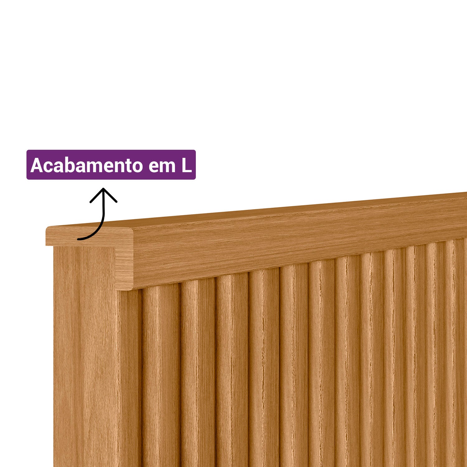 Cabeceira Casal/Queen Laranjeira Linea 241cm com Kit Frame Nature