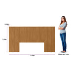 Cabeceira Casal/Queen Laranjeira Linea 241cm com Kit Frame Nature