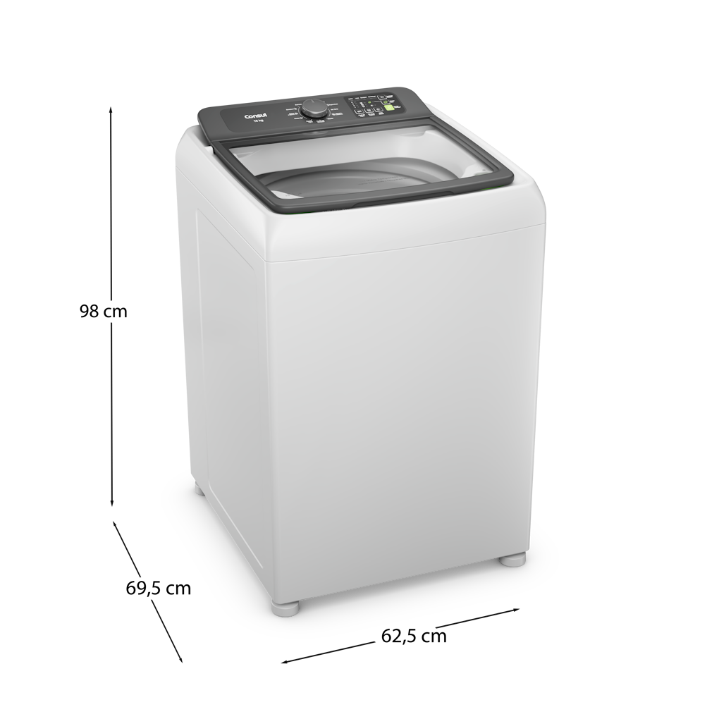 Lavadora de Roupas Consul 15Kg CWN15A Modo Eco Cesto Inox Branco 220V