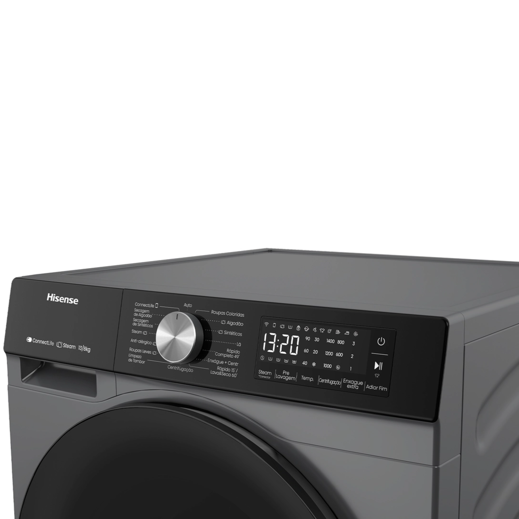 Lava e Seca Hisense 11kg Smart Wifi Inverter Titanium 220V