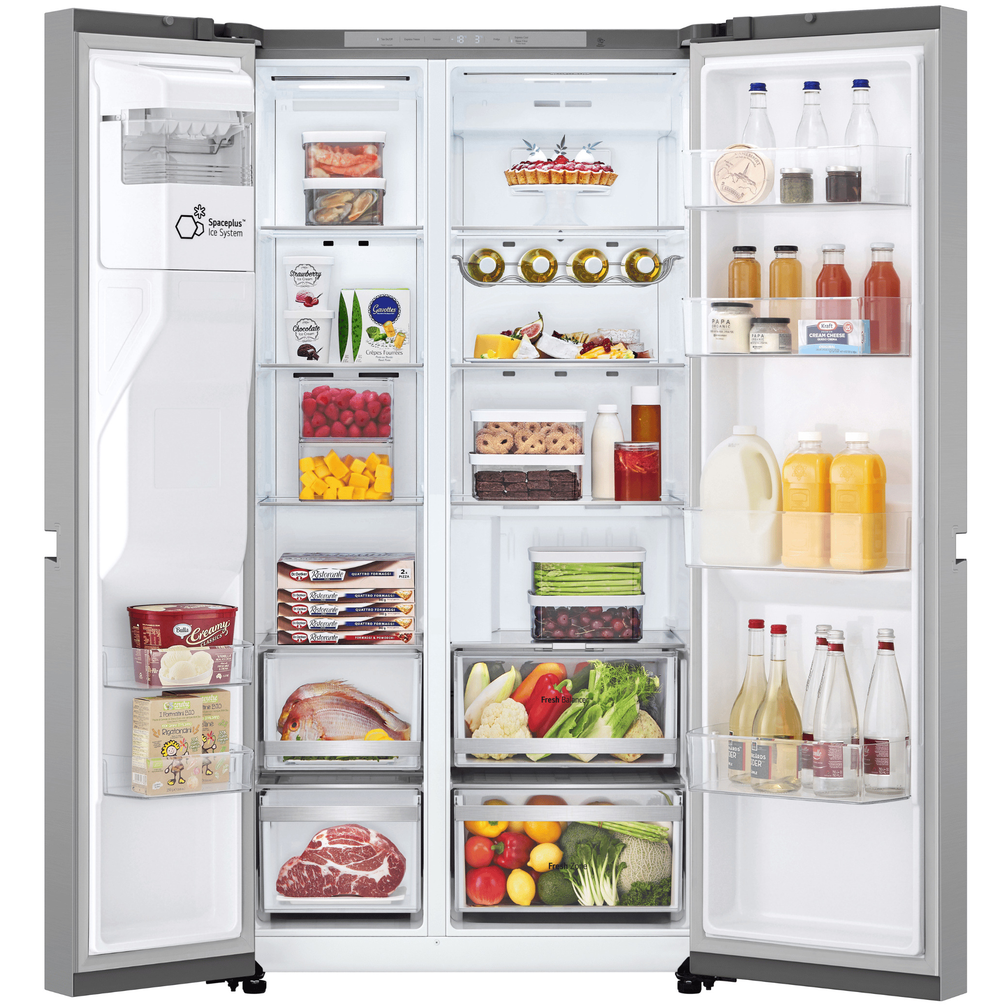 Refrigerador LG 638L Side By Side Inverter com Água e Gelo na Porta Inox Look Bivolt