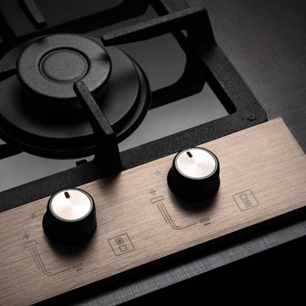 Cooktop à Gás Fischer 5 Bocas Platinium Tripla chama Trempe em Ferro Fundido 19784-23299 Vidro Preto Bivolt
