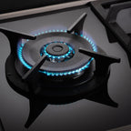 Cooktop à Gás Fischer 5 Bocas Platinium Tripla chama Trempe em Ferro Fundido 19784-23299 Vidro Preto Bivolt
