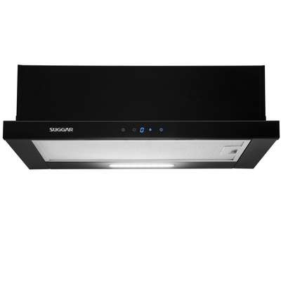 Depurador de Ar de Embutir 60cm Suggar Slim Touch DE61THPT Preto 220V