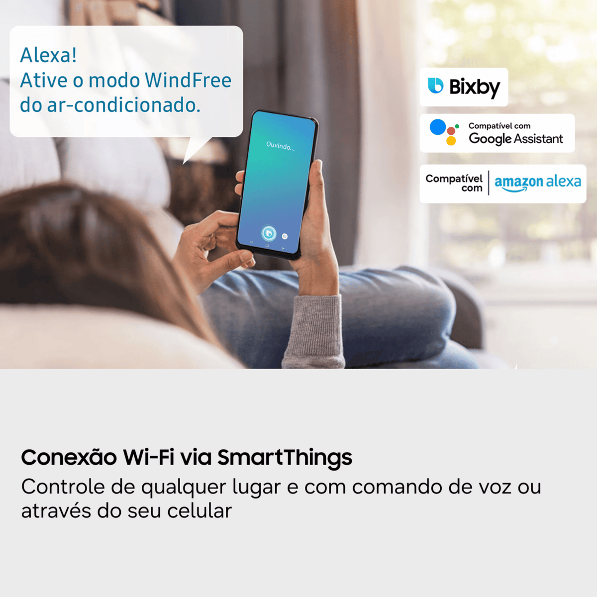 Ar-Condicionado Split Inverter Samsung 9000 BTUs WindFree AI Pro Frio 220V
