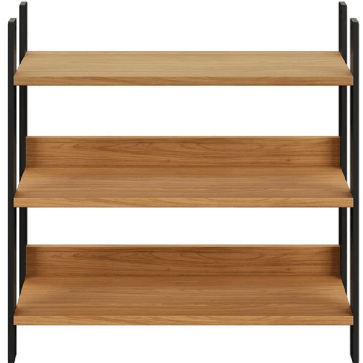 Estante E106 Dalla Costa 93cm 3 Prateleiras 100% MDF Preto e Freijó