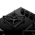 Cooktop à Gás Brastemp 5 Bocas BDS85AE Grades em Ferro Fundido Vidro Preto Bivolt