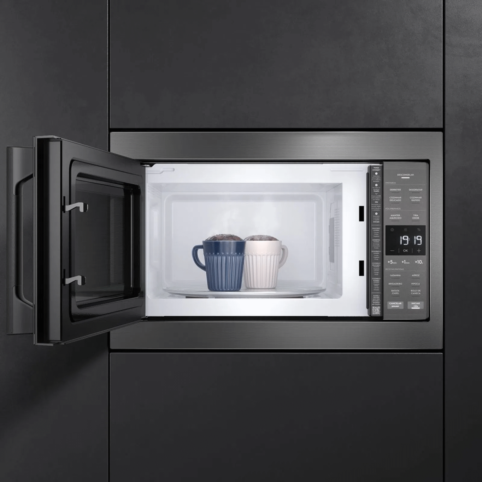 Micro-ondas de Embutir Electrolux 34L Experience com Painel Touch Cinza 220V