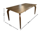 Mesa Bella Retangular Menegaz 180x100cm Canto Moeda Tampo Laminado Noce