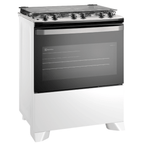 Fogão 5 Bocas Electrolux Efficient FE5IW Piso Mesa de Inox PerfectCook e VaporBake Branco Bivolt