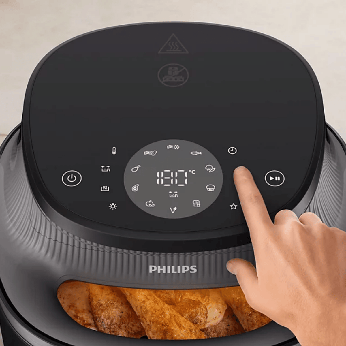 Fritadeira Elétrica Sem Óleo AirFryer 7,2L Philips Walita Série 3000 Preto 220V