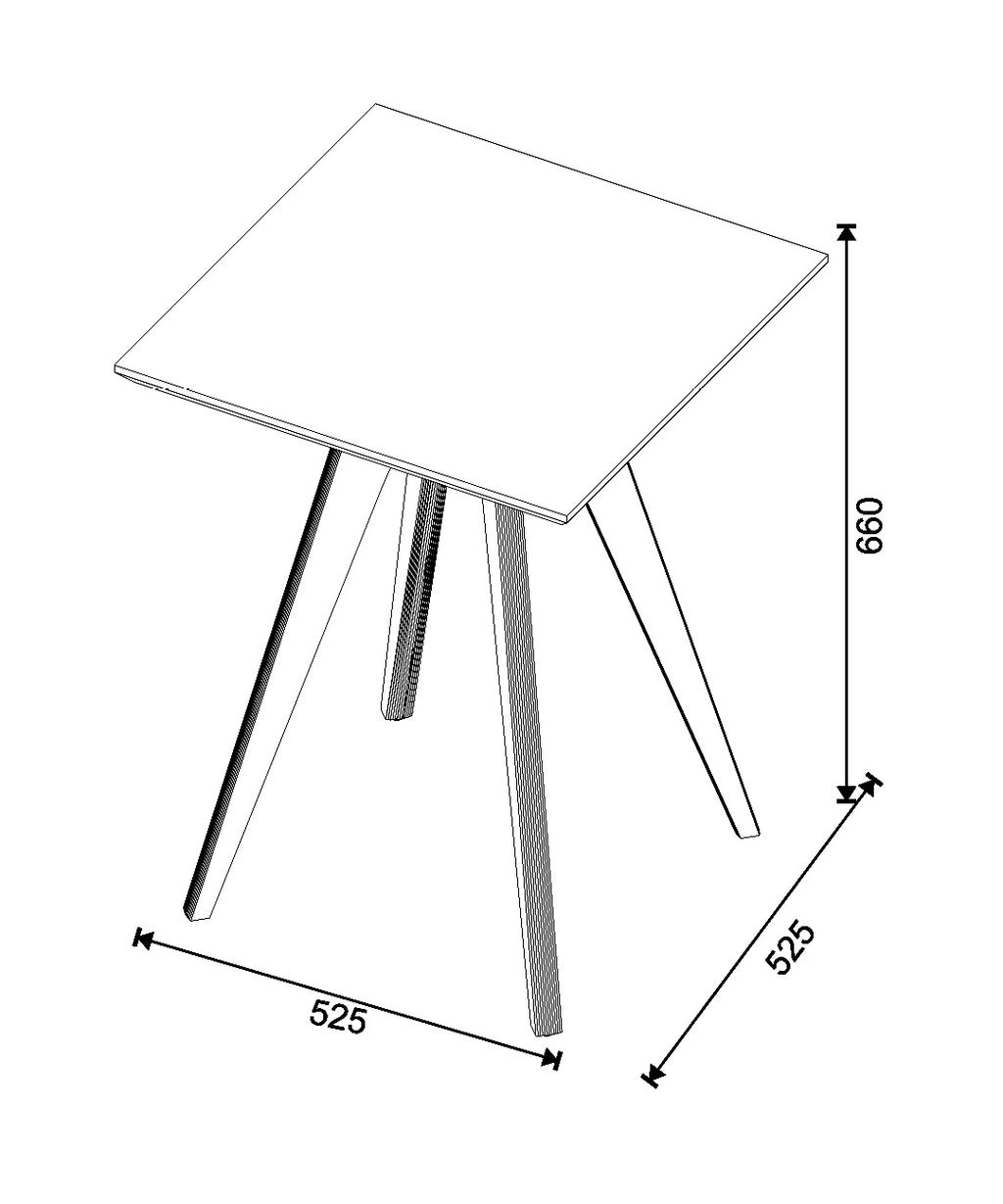 Mesa Lateral Quadrada Classic Imcal Nature