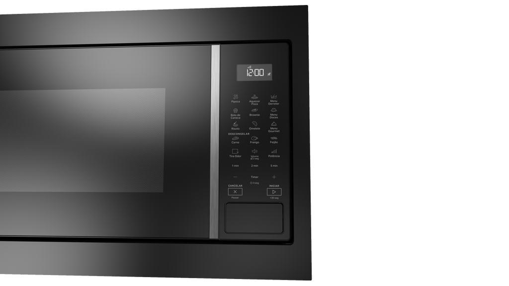 Kit Brastemp de Embutir Forno à Gás 84L BOA84AE + Micro-ondas 32L BM146AE Preto 220V