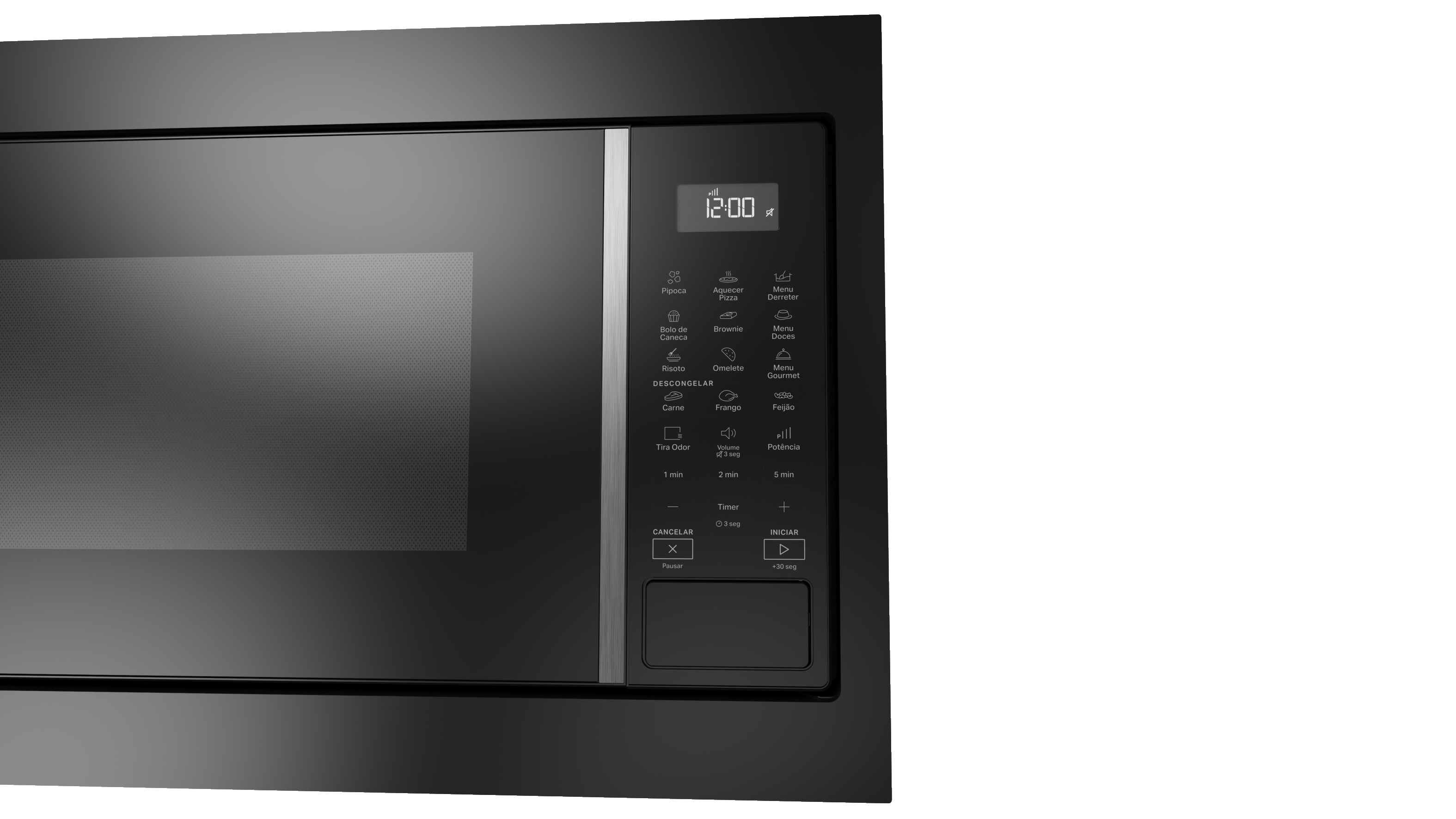 Kit Brastemp de Embutir Forno à Gás 84L BOA84AE + Micro-ondas 32L BM146AE Preto 220V