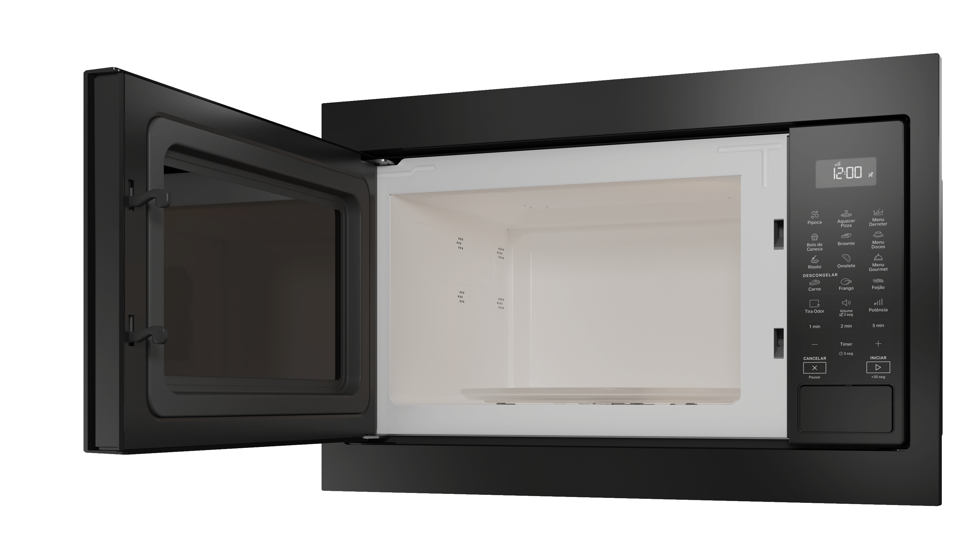 Kit Brastemp de Embutir Forno à Gás 84L BOA84AE + Micro-ondas 32L BM146AE Preto 220V
