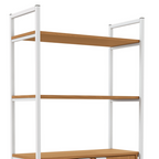 Estante Industrial Kappesberg 2 Portas com Prateleiras LI041 Canela e Branco