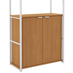 Estante Industrial Kappesberg 2 Portas com Prateleiras LI041 Canela e Branco