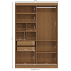 Roupeiro N571 Kappesberg 143cm 2 Portas Flex Canela e Off White