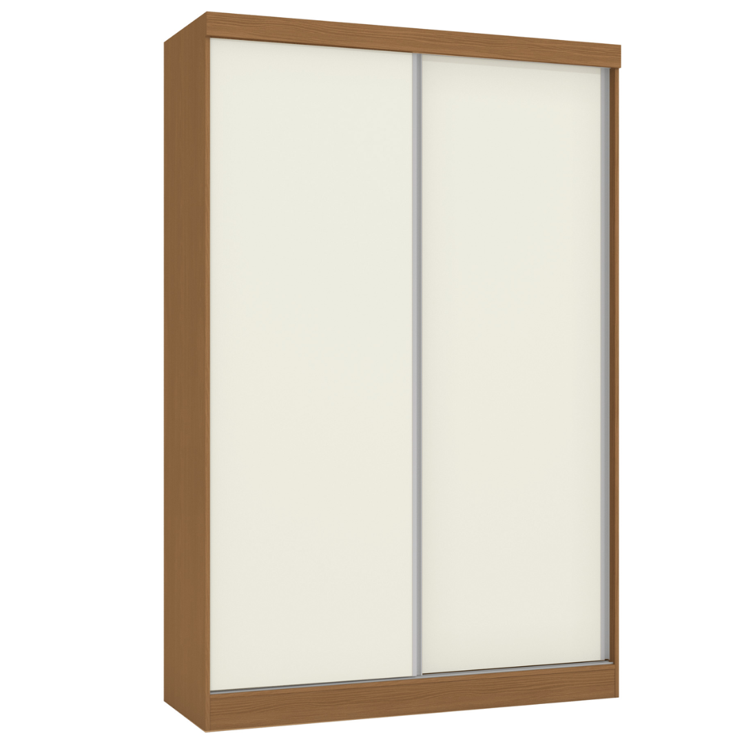 Roupeiro N571 Kappesberg 143cm 2 Portas Flex Canela e Off White