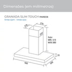 Coifa de Parede Suggar Granada 90cm Slim Touch TP1192PT Preto 220V