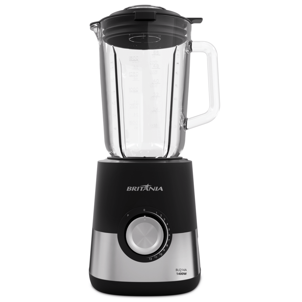 Liquidificador Britania 2,3L BLQ14A Jarra em Vidro 1400W Inox 220V
