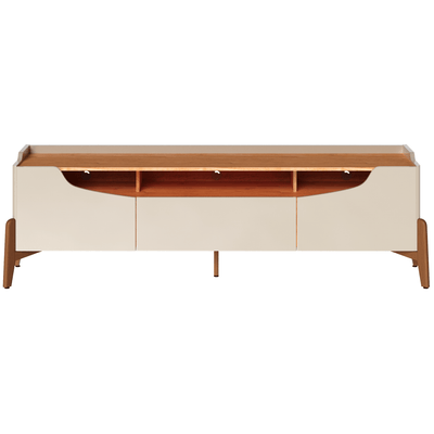 Rack Imcal Studio 180cm 2 Portas 1 Gaveta Off White e Nature