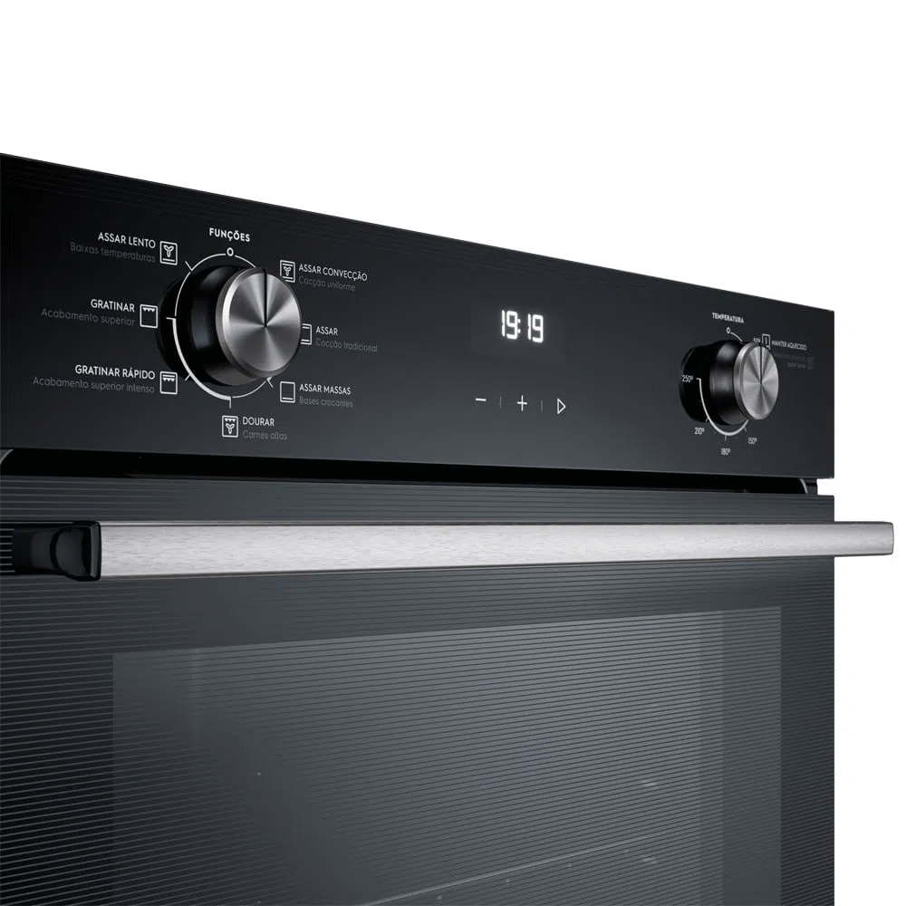 Forno de Embutir Elétrico Electrolux 80L OE8EH Efficient Com Convecção PerfectCook 360 e Grill Preto 220V