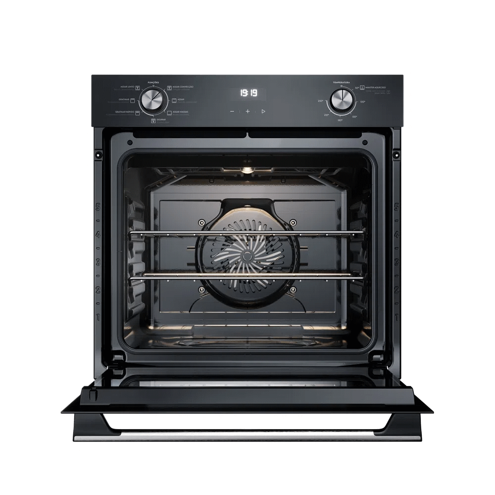 Forno de Embutir Elétrico Electrolux 80L OE8EH Efficient Com Convecção PerfectCook 360 e Grill Preto 220V