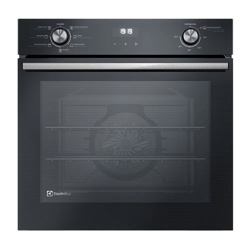 Forno de Embutir Elétrico Electrolux 80L OE8EH Efficient Com Convecção PerfectCook 360 e Grill Preto 220V