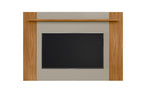 Painel Extensível Suspenso Tulum Linea com Prateleira Flex Nature e Off White