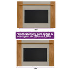 Painel Extensível Suspenso Tulum Linea com Prateleira Flex Nature e Off White