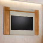 Painel Extensível Suspenso Tulum Linea com Prateleira Flex Nature e Off White