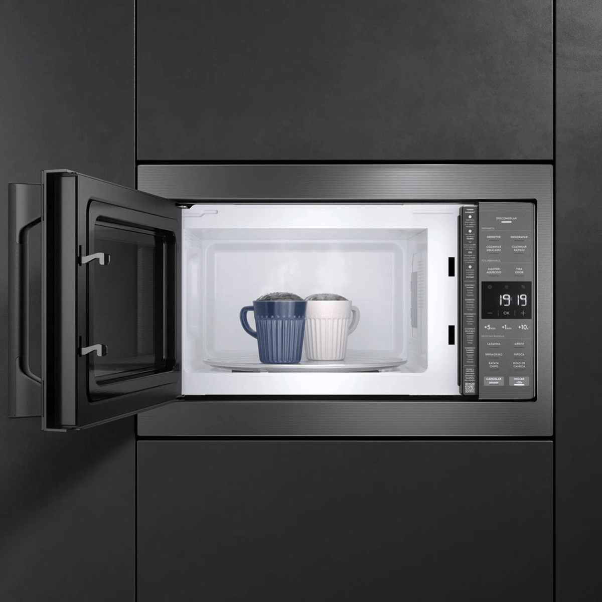 Kit Electrolux de Embutir Forno a Gás 80L Experience OE8GF+Micro-ondas 34L ME3BC 220V