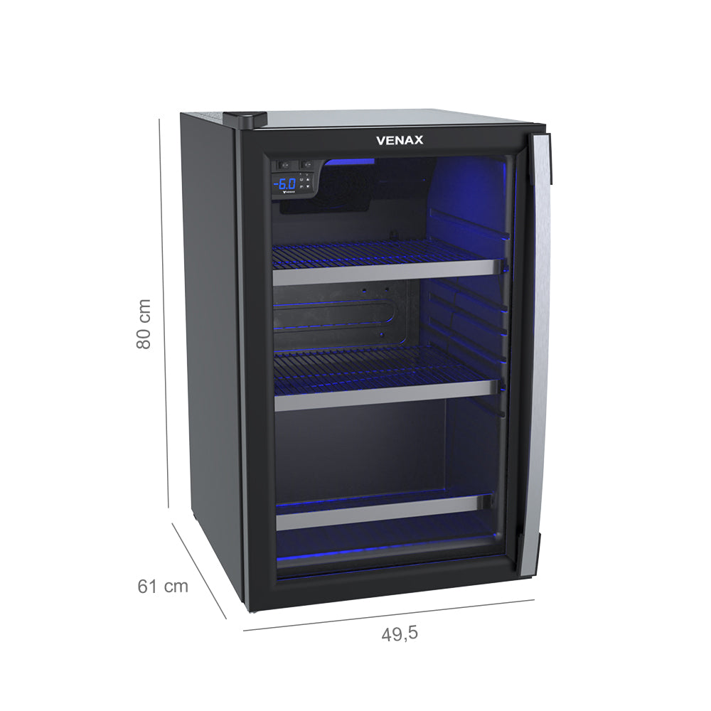 Cervejeira Venax 100L Blue Ligth Porta Invertida 19919 Preto Fosco 110V