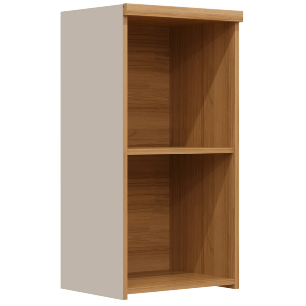 Armário Aéreo de Cozinha Allure Linea 100% MDF 1 Porta 40cm Jequitibá e Gris