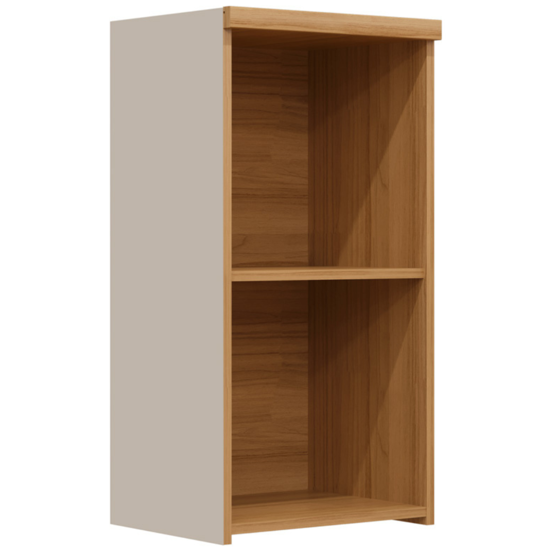 Armário Aéreo de Cozinha Allure Linea 100% MDF 1 Porta 40cm Jequitibá e Gris
