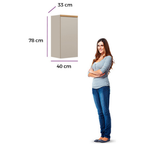 Armário Aéreo de Cozinha Allure Linea 100% MDF 1 Porta 40cm Jequitibá e Gris