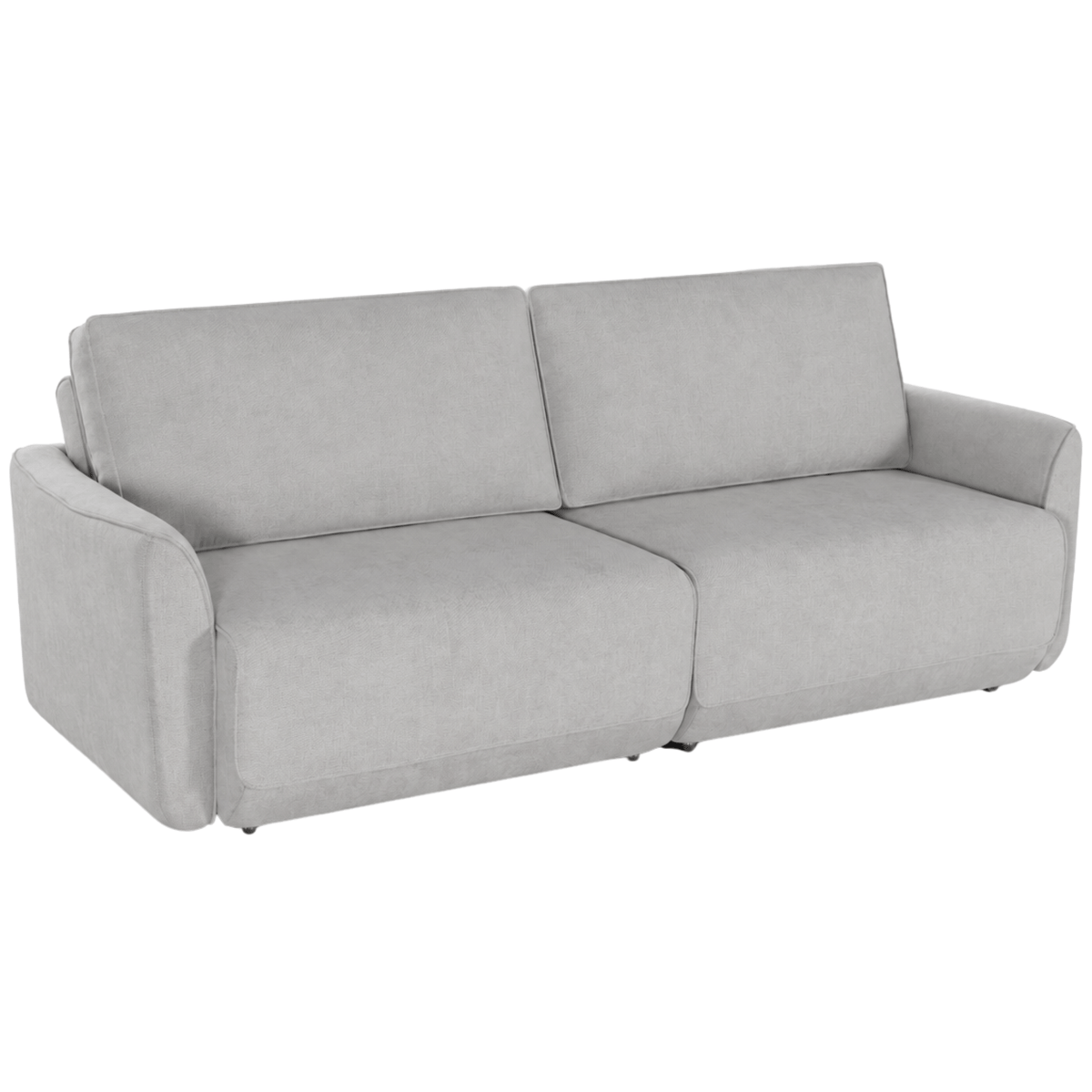 Sofá Ravenna 224cm Matielo 2 Assentos Retráteis Encostos Reclináveis Linho Cinza