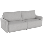 Sofá Ravenna 224cm Matielo 2 Assentos Retráteis Encostos Reclináveis Linho Cinza