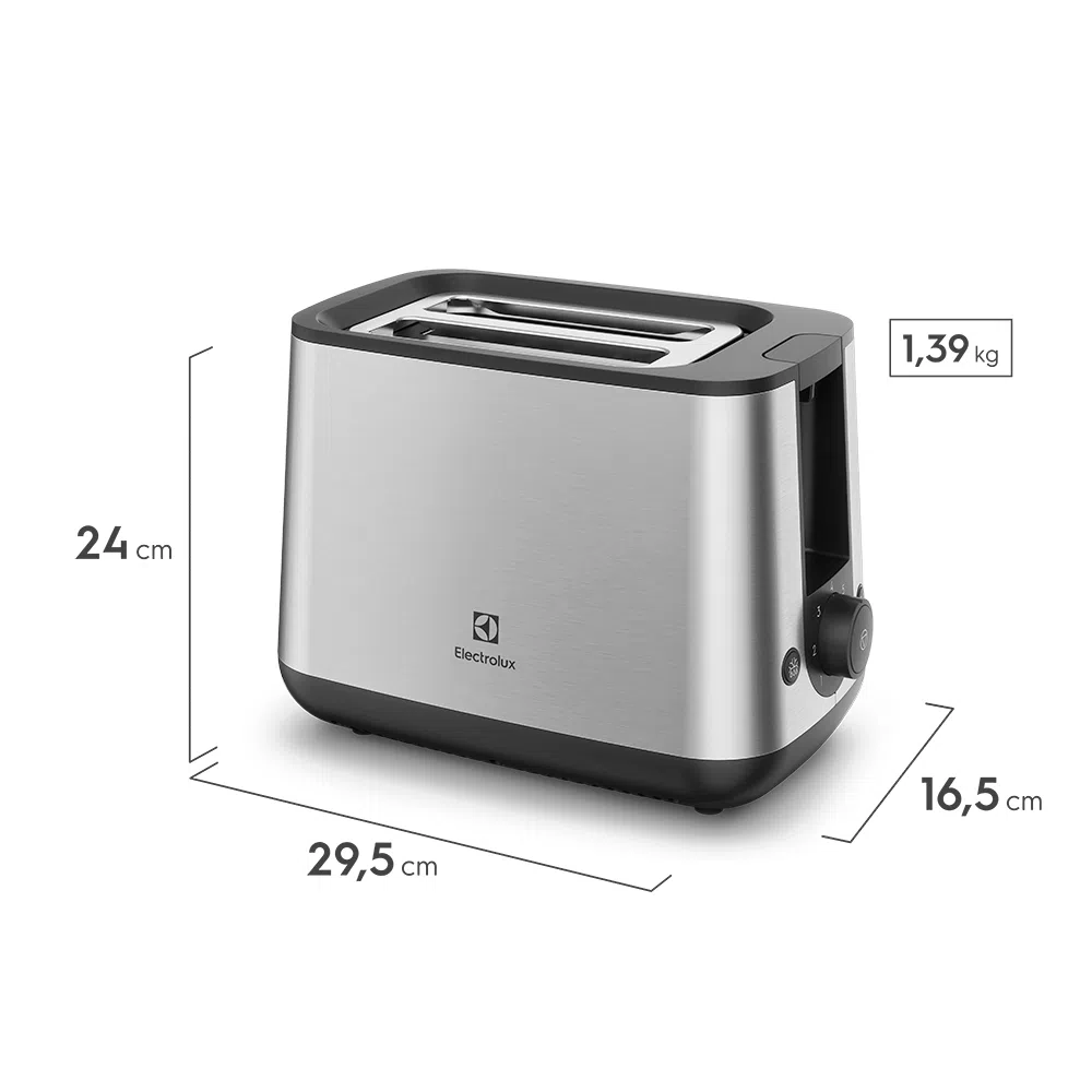 Torradeira Electrolux Experience ETS25 Inox/Preto 220V