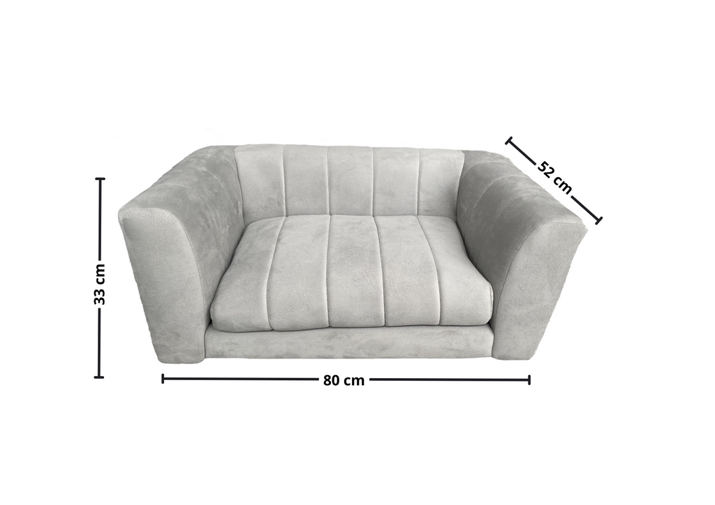 Sofá Pet Alure 80cm Molufan Veludo Prata