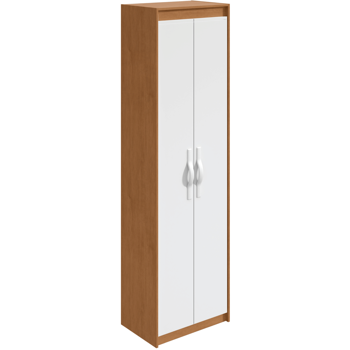 Armário Multiuso Bliss Lopas 2 Portas 50cm Amêndoa e Branco