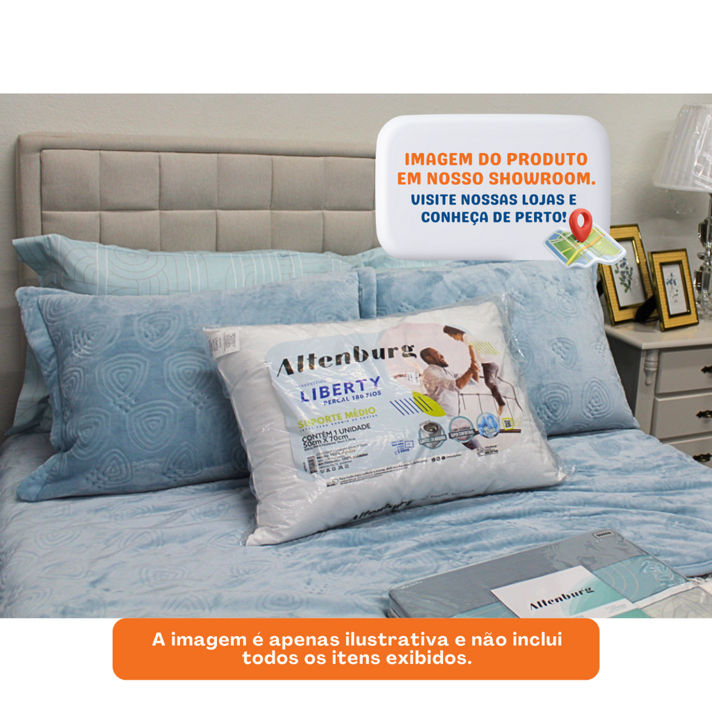 Conjunto 2 Travesseiro Altenburg Liberty 180 Fios 50x70cm
