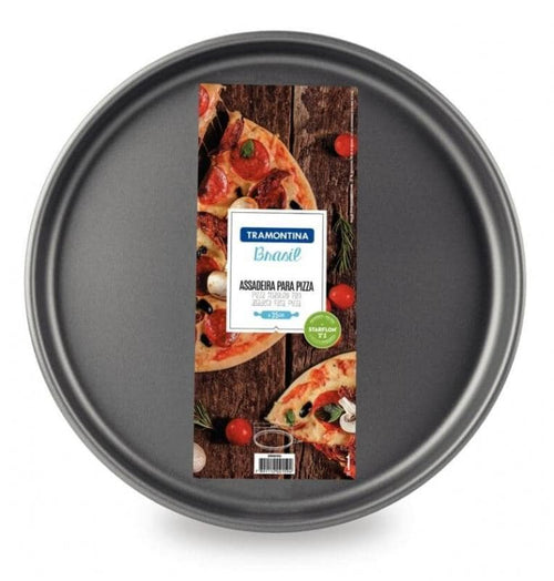 Assadeira Pizza Tramontina Brasil em Alumínio 30cm Grafite
