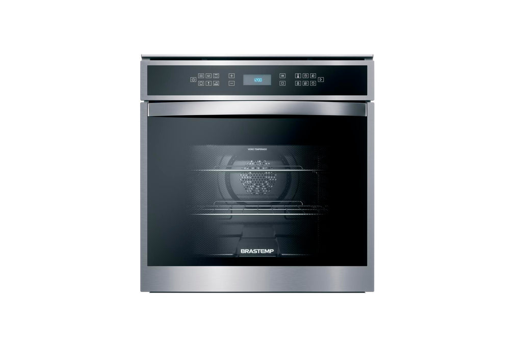 Kit Brastemp de Embutir Forno Elétrico 84 Litros BOT84AR+Micro-ondas 32 Litros BM146AE Inox/Preto 220V