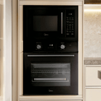Kit Midea de Embutir Forno Elétrico 80L TSD80P2 + Micro-ondas 35L MGB35M2 Preto 220V