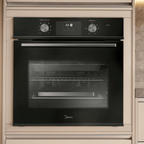 Kit Midea de Embutir Forno Elétrico 80L TSD80P2 + Micro-ondas 35L MGB35M2 Preto 220V