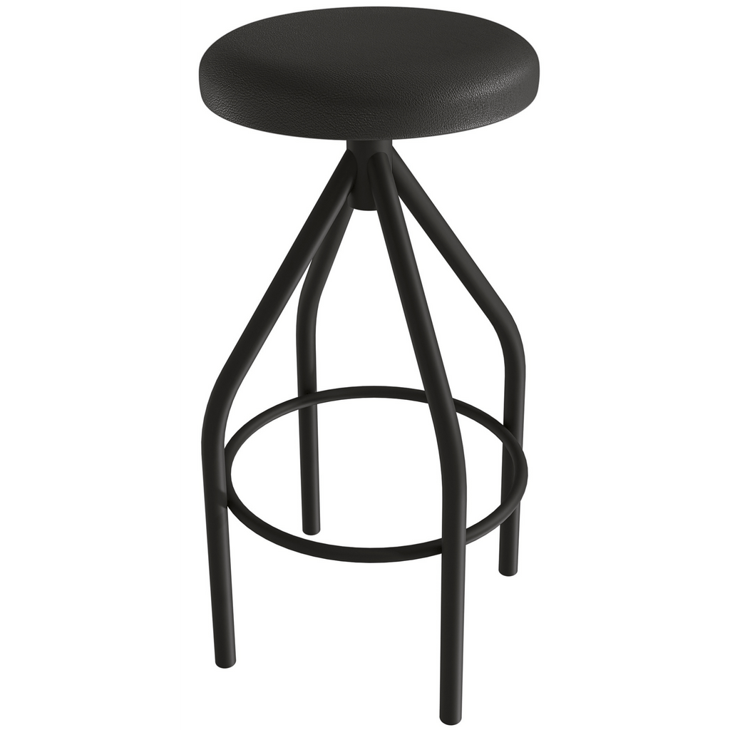 Banqueta Industrial Solaris Kappesberg Giratória Preto Courino Preto